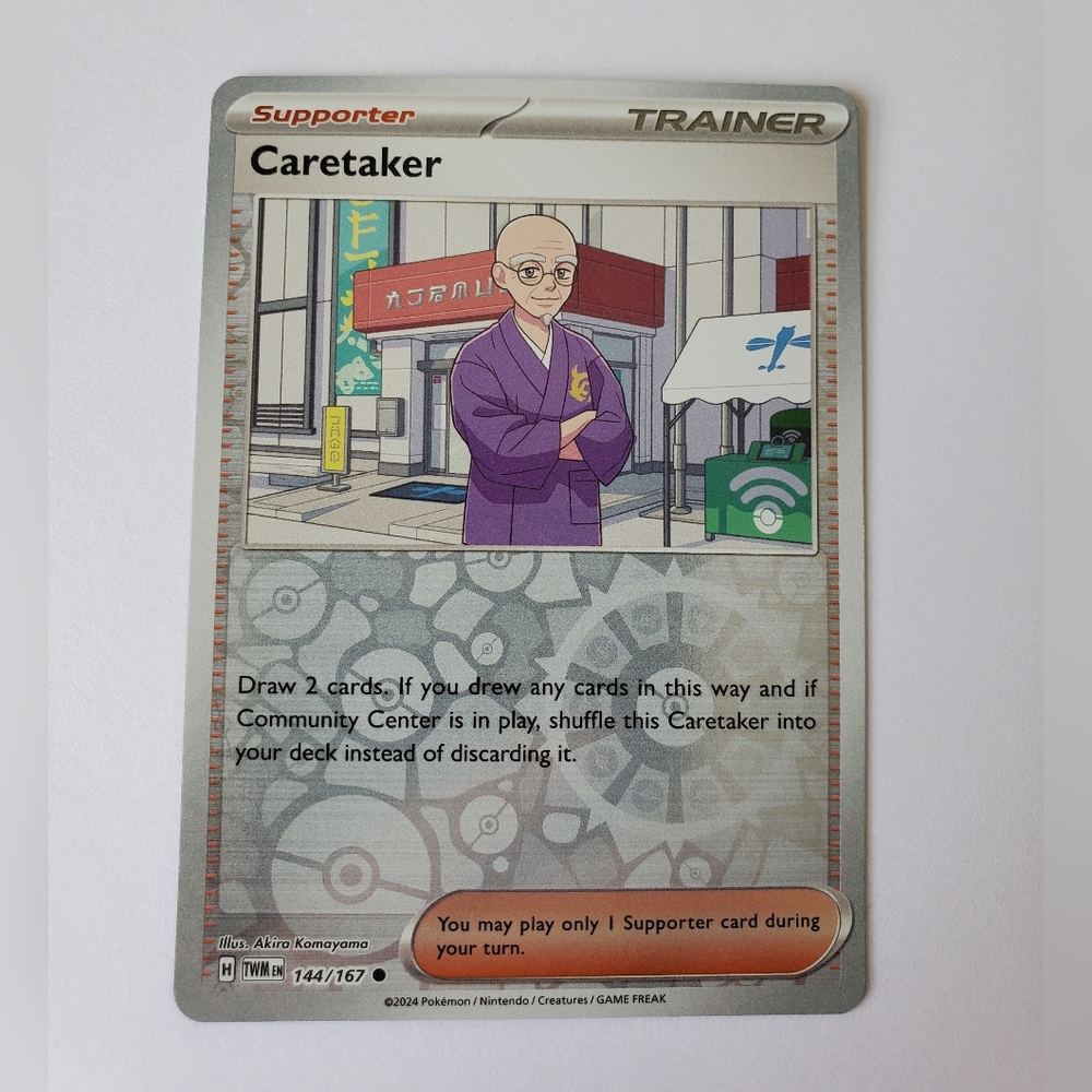 Caretaker 144/167 | Twilight Masquerade | Reverse Holo Common | NM | Pokemon TCG